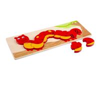 Bigjigs Toys Wooden Educational Caterpillar Number Puzzle (US IMPORT)