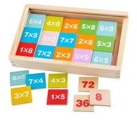 Bigjigs Toys Wooden Educational Times Table Box Learn Multiplication Math