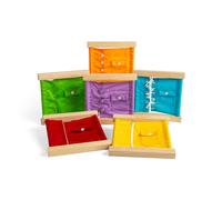 Bigjigs Toys Wooden Fastening Frames - 6pcs Learn To Dress Set