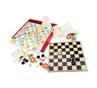 Bigjigs Toys Wooden Games Compendium - Collection of 4 Classic Wooden Games