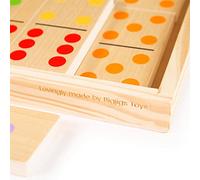 Bigjigs Toys Wooden Jumbo Kids Dominoes - 28 Giant Dominoes for Children aged 3 years +, Premium Quality Wooden Traditional Games, Fun Garden Games for Kids