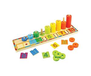 Bigjigs Toys Wooden Learn to Count Stacking Toy