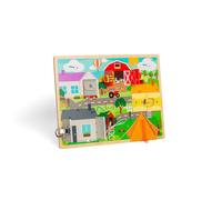 Bigjigs Toys Wooden Life Skills Board Bigjigs Toys Multicolor