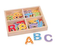 Bigjigs Toys Wooden Magnetic Letters, Uppercase Educational Set