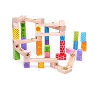 Bigjigs Toys, Wooden Marble Run, Construction Toys, Wooden Ball Run, Construction Toys For 3 4 5 Year Olds, Marbles For Kids