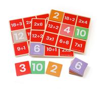 Bigjigs Toys, Maths Bingo Game - Multiply & Divide, Wooden Toys, Maths Game, Kids Bingo Game, Educational Toys, Bingo Set, Wooden Board Games, Maths Toy