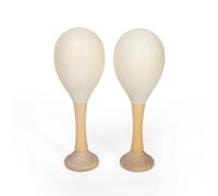 Bigjigs Toys Natural Maracas - Traditional Wooden Rhythmic Shaker with Easy-Grip Handle, Musical Toy for Toddlers to Improve Hand Eye Coordination, 2 Pack