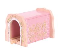 Bigjigs Rail Pink Brick Tunnel - Wooden Train Set Accessories, Tunnels For Trains & Railway Sets, Classic Kids Toys, Compatible With Other Major Wood Rail Brands, For 3+ Year Olds