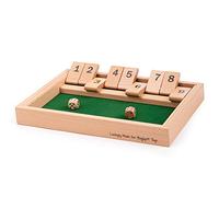 Bigjigs Toys Wooden Shut the Box Game, Dice & Number Strategy Board Game