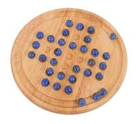 Bigjigs Toys Wooden Solitaire Marble Game | Puzzle Board Set with Traditional Ball Pieces | Classic Family Toy for Kids & Adults | Educational Gifts for 3+ Year Old Children | Wood Strategy Game