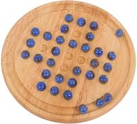 Bigjigs Toys Wooden Solitaire Marble Game, Traditional Puzzle Board