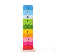 Bigjigs Toys Wooden Stacking Stacker Number Tower Educational Counting