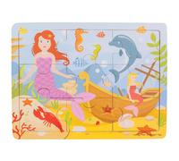 Bigjigs Toys Wooden Tray Puzzle - Mermaid Bigjigs Toys Multicolor