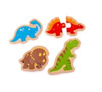 Bigjigs Toys Wooden Two Piece Puzzles - Dinosaur