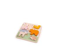 Bigjigs Toys, FSC® Certified Woodland Chunky Puzzle, Wooden Toys, Wooden Puzzle, Baby Jigsaw, Jigsaw Puzzle, Baby Toys, Toddler Toys, Wooden Shapes, Wooden Baby Toys