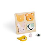 Bigjigs Toys Woodland Counting Puzzle - 10 Piece Wooden Animals Jigsaw, Children's Educational Puzzles, Eco-Friendly Montessori Toy, Toddler Gifts For 1+ Years