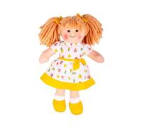 Bigjigs Toys Zoe Doll, Small Soft & Cuddly Ragdoll