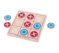 Bigjigs Toys Wooden Noughts and Crosses Game - Tic Tac Toe Game, Travel Board Games For Families, Kids Games, Pocket Money Toys