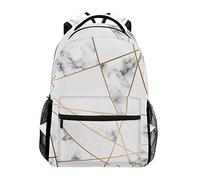 BIGJOKE Backpack, Marble Pattern Print Large Capacity Casual Printed School Shoulder Bag Daypack Travel Laptop Women Adults Boys Girls