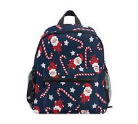 BIGJOKE Kids Backpack Christmas Pattern Santa Claus Toddler Shoulder Travel Elementary School Bags Preschool Kindergarten for Girls Boys
