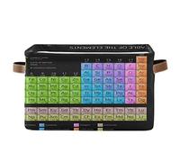 BIGJOKE Periodic Table of The Elements Education Storage Basket Cube Toy Storage Bin Clothes Basket Collapsible with Handles Fabric Storage Basket for Shelf Nursery Home Closet & Office