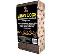 BigK 12 Heat Logs Eco HeatLogs: No Sparks, No Spitting, High Heat, Long Lasting, Low Ash, Pack of 12