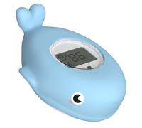 BIGKEYEOY Bath Thermometer Newborn, Room and bath thermometer, Fast and Accurate Water Reading with Mute Alarm, Digital Floating Bathtub Thermometer (Whale)