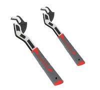 BigKing 2-Piece Self-Locking Pipe Wrench Set - 8in & 12in Self-Adjusting Wrenches for Car, Home, Plumbing & Mechanic Repairs | Heavy-Duty CR-V Steel, Anti-Slip Jaws, One-Handed Operation