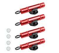 BigKing 2 x Car Emergency Hammer, Car Windscreen Breaker with Seat Belt, Quick Cutter Emergency Window Breaker & Escape Safety Hammer, Car Escape Emergency Tool Suitable for All Vehicles (4*Red)
