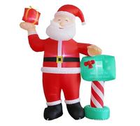 BigKing 6.9ft Santa Claus Inflatable, Christmas Inflatables Outdoor Decorations, Snowman inflatables with 4 LED Light and Inflator, Blow up Snowman Xmas Decor for Garden Lawn Porch