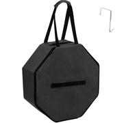 BigKing Hat Storage Box with Sturdy Handle, Hat Box Octagon with Lid, Foldable Travel Hat Box for 4-5 Caps, Cowboy Hat Case for Men and Women, Portable Hat Boxes
