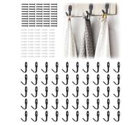 BigKing Mini Screw Hooks, Small Single Stainless Steel Hooks No Rust，Wall Mounted Coat Screws Clothes Hook for Bedroom Entryway Closet Kitchen Office(50Pcs)
