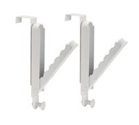 BigKing Over The Door Hooks, 2pcs Foldable Hanging Clothes Drying Rack with 6 Groves, White Aluminum Alloy Clothing Hanger Hook for Towel Coat Bag Robe