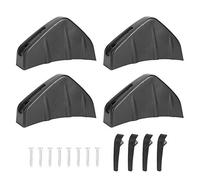 BigKing Rear Spoiler, 4 Pcs Carbon Fibre Black PVC Rear Bumper Lip Diffuser, Auto Decoration Accessory for Car