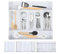 BigKing Silverware Drawer Organizer Thickened Pet, Expandable Cutlery Drawer Storage Box, Solves the Clutter of Kitchen Utensils and Gives the Kitchen Table a Look