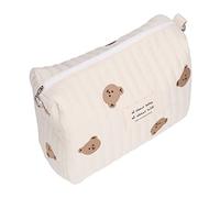 BigKing Small Baby Diaper Bag, Diaper Day Care Wet Bag, Baby Bottle Bag, Multifunctional Portable Stroller Nappy Diaper Storage Bag(Bear Embroidery)
