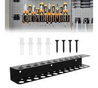 BigKing Wall Tool Storage, 32 cm Wall Shelf Tool Holder, Hand Tool Hammer Pliers Storage Holder for Screwdrivers, Wrench, Hammer, Hand Tool (23 Holes, Composite Storage)