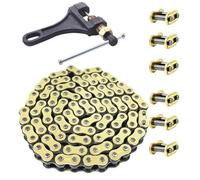 BIGLKNM 428 Motorcycle Chain 120 Links with Connecting Master Links and Chain Breaker Fit for CG125 YBR125 GS125 and More 100cc to 250cc Bikes Dirt Bike Go Kart