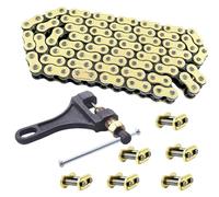 BIGLKNM 428H Chain 132 Links & Chain Breaker with 6pcs Connecting Master Link Fit for 110cc 125cc 50cc 90cc Dirt Pit Bike ATV; Heavy Duty Drive Seamless Steel Pipe Motorcycle Chain