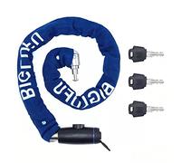 BIGLUFU Bike Chain Lock, 3ft Length Bicycle Lock with 3 Keys, 9mm Thick Chain Locks High Security, Anti-Theft Heavy Duty Bike Locks for Cycle, Motorcycle, Door, Gate, Fence, Scooter (Blue)