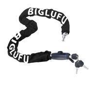 BIGLUFU Bike Chain Lock, 3ft Security Chain, 9mm Thick Bike Chain Links, Anti-Theft Heavy Duty Chain Locks with Keys, for Bicycle, Motorcycle, Door, Gate, Fence, Scooter (Black)