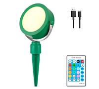 BIGMONAT Cordless Landscape Light Rechargeable, Color Changing Planter Spotlight Indoor Outdoor, RGB Garden Lighting with Remote, Waterproof Halloween Christmas Light for Potted Tree Patio Yard Decor