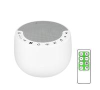 BIGMONAT White Noise Machine with Remote Control, with 70 Natural Soothing Sounds and AC Adapter Power Supply (Including Adapter), with Memory and Timing Functions to Improve Insomnia-White