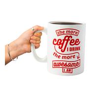 BigMouth Inc. Coffee Mug - “The More Coffee I Drink The More Awesome I am”, Giant-Sized Novelty Coffee Mug, 64 oz, Extra Large Mug