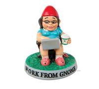 BigMouth Inc Female Work from Home Gnome Statue - Cute WFH Desktop Decoration, Office Humor Figurine, Home Office Desk Accessory, Funny Housewarming Gag Gift, Women's Office Decor