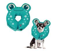 BigMouth Inc Frog Inflatable Recovery Collar, Comfortable Cone Replacement for Pet Surgery, Protective Collars to Prevent Licking & Biting - Small