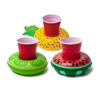 BigMouth Inc. Inflatable 3 Pack Tropical Fruits Pool Drink Holder/Floats Beverage Boats for Pool, Hot Tub or Bath | Pack of Three Watermelon, Pineapple and Lime | 19 cm x 19 cm x 8 cm