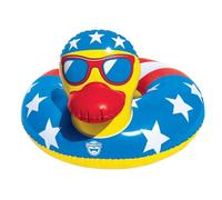 BigMouth Inc Patriotic Rubber Duck Pool Float - Red White and Blue Inflatable Duck Swim Ring for Pool Lake Beach and 4th of July Parties