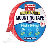 BigMouth Tape - 25mm x 7.6m - Double Sided Mounting Tape, Wall Tape, Adhesive Strips, Double Stick Tape, Heavy Duty Double Sided Tape, Heavy Duty Tape