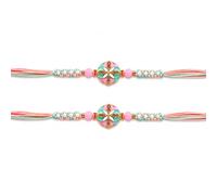 BIGNAY Decorative Rakhi | Handmade Raksha Bandhan Thread Bracelet Set for Brother | Festival Gift - Pack of 2